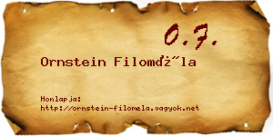 Ornstein Filoméla névjegykártya